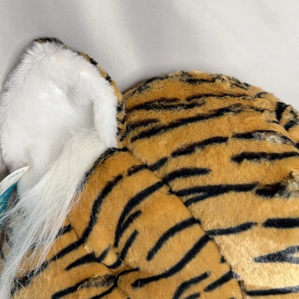 Maskimals Tiger Mask Costume Mens Orange Big Head Adult Plush Face Mask New